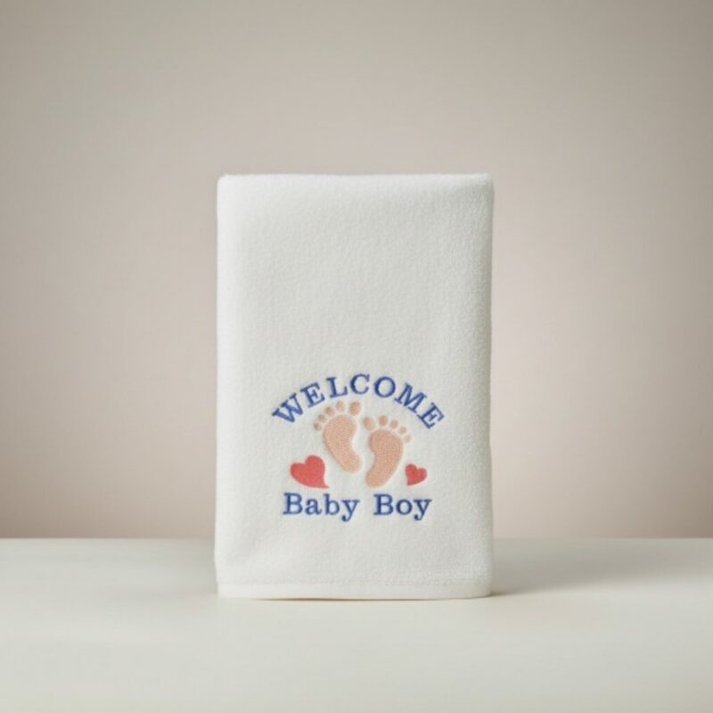 Рушник подарунок для немовляти "Welcome Baby Boy "