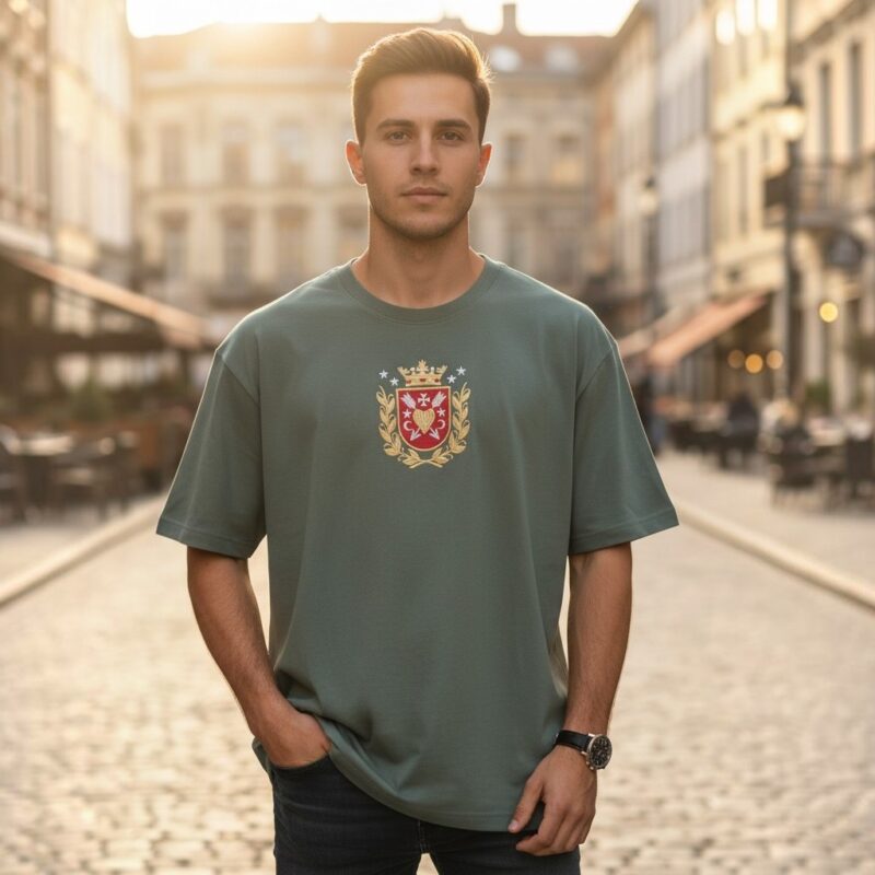 Футболка з вишитим найдавнішим Гербом Харкова oversize