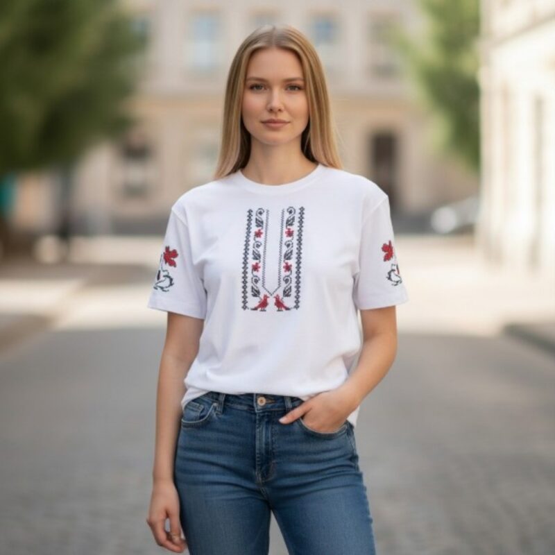 Футболка-вишиванка з Слобожанським орнаментом, жіноча