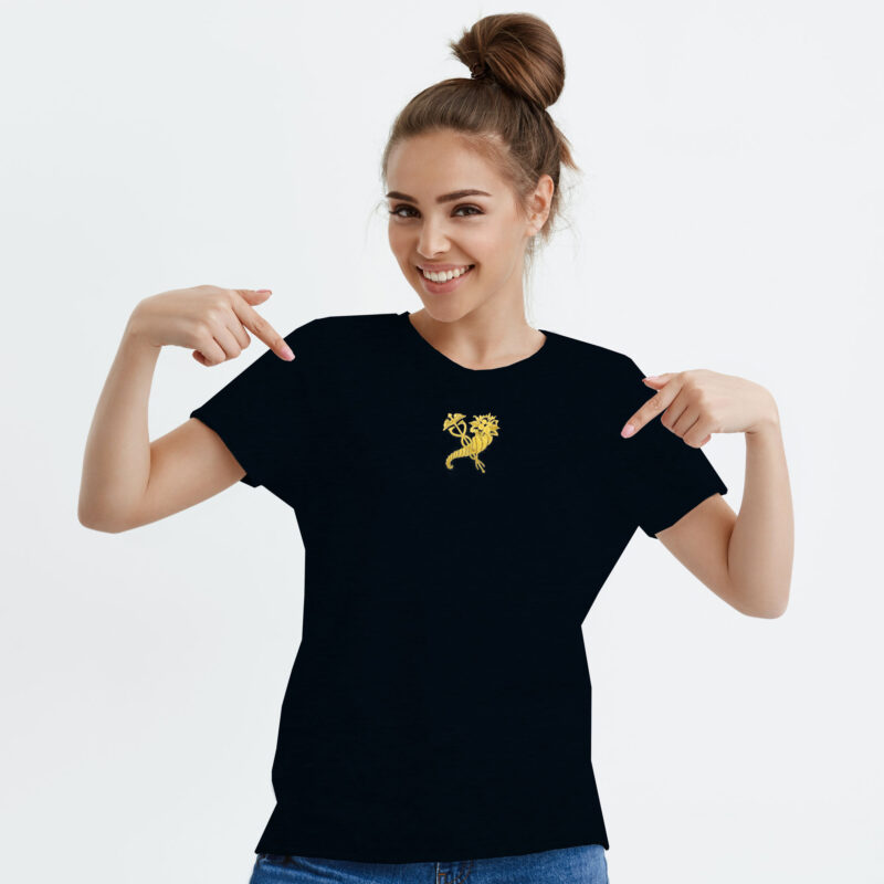 Патріотична Футболка з вишитим Гербом Харкова жіноча
