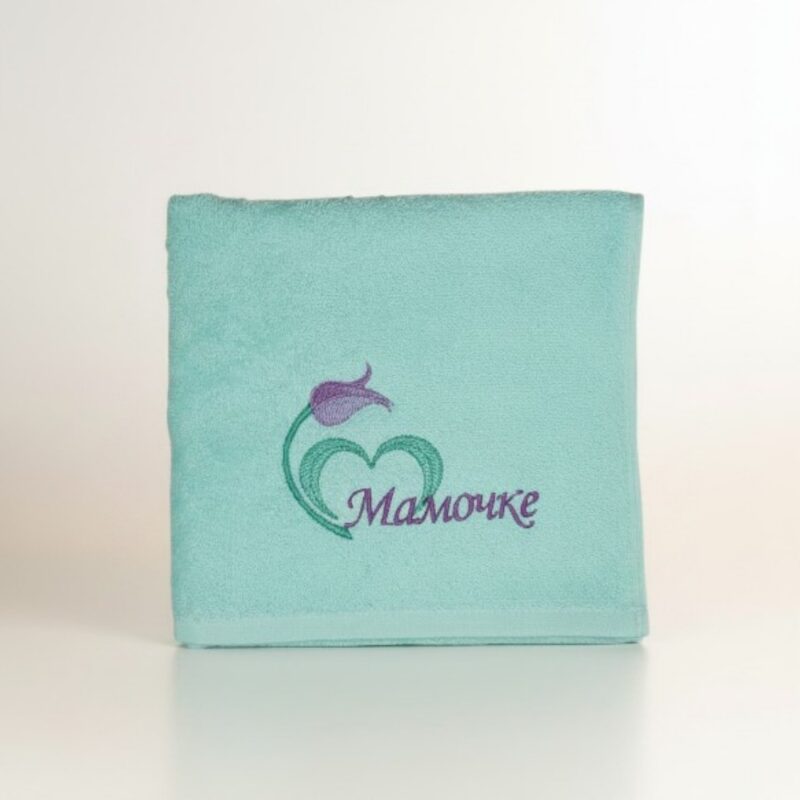 Рушник з вишитим Тюльпаном-серцем