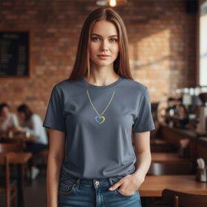 Укр серце кулончик антрацит