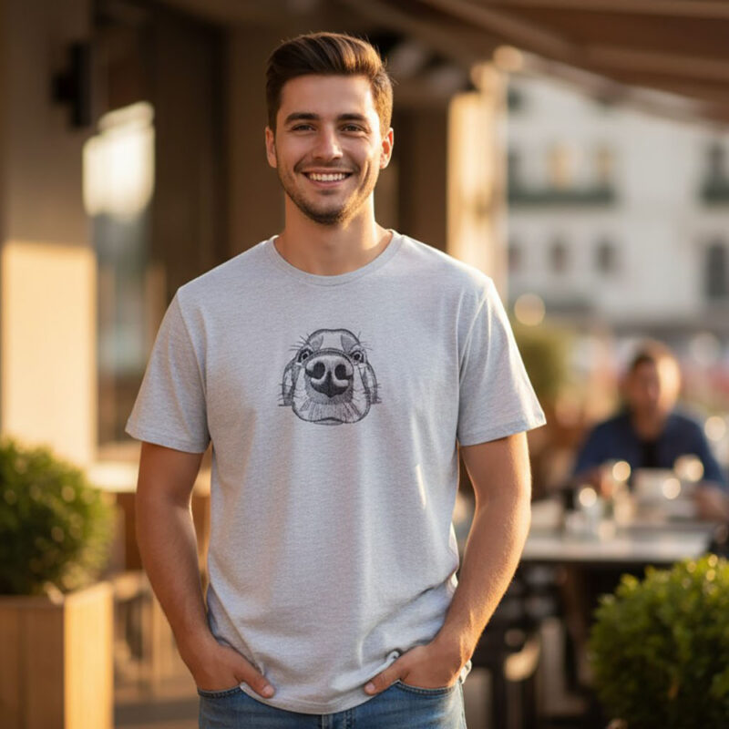 Футболка з вишивкою "Собачий ніс"